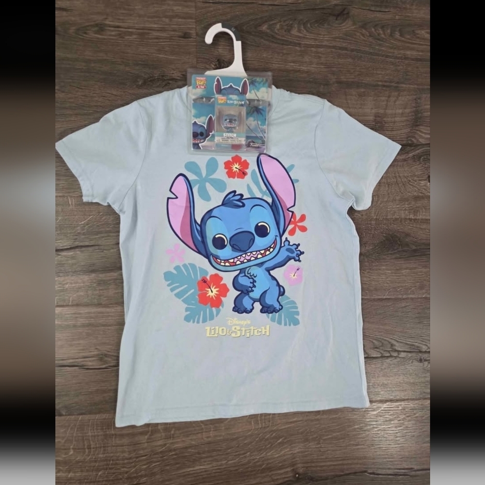 Kids Stitch Shirt With Toy Size M NWT